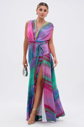 FOR HOLDING PRINTED MAXI DRESS