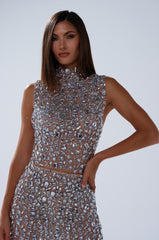 ALL THE BLING RHINESTONE OPEN BACK TOP