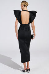 GAGA AT THE OSCARS PUFF SLEEVE MAXI DRESS