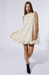 COVERED IN BOWS MINI DRESS