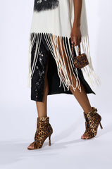 AZALEA WANG NAILY CHEETAH BUTTON UP BOOTIE