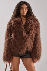 SHORT N SWEET FAUX FUR COAT