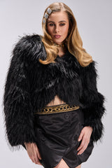 LOSING IT HOODED FAUX FUR