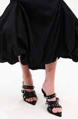 AZALEA WANG PEREGRINE BLACK STUD AND SPIKE MULE SANDAL