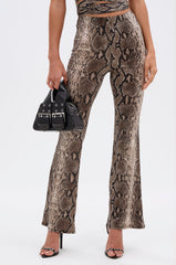 LOVE ME HARDER SNAKE FLARED LEGGING