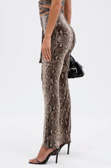 LOVE ME HARDER SNAKE FLARED LEGGING