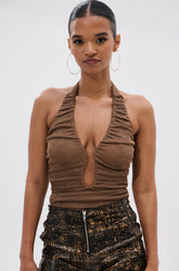 DEEP IN LOVE SLINKY HALTER NECK