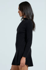 SLEEK AND CHIC KNIT MINI DRESS