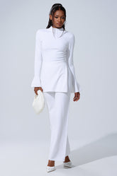 GET COZY WITH ME WIDE LEG PANT IN WHITE