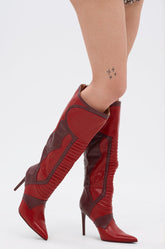 AZALEA WANG RODRIGO RED BOOT STILETTO
