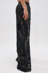 GOING CRAZY PU CUTOUT PALAZZO PANT