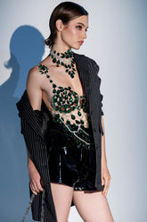 LUCKY ME RHINESTONE BLOUSE