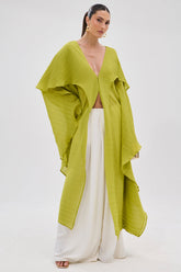 FLY AWAY WITH ME BLOUSE IN CHARTREUSE