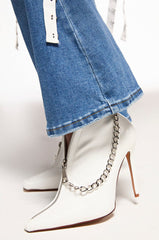 AZALEA WANG SAGITTA WHITE STILETTO PUMP