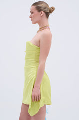 LET'S ESCAPE SATIN MINI DRESS