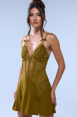 LEILA MINI MESH LACE DRESS