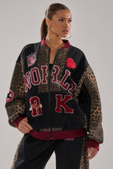 WORLD HOLD ON ZIP UP SWEATSHIRT