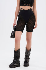 YAS QUEEN MESH BIKER SHORT