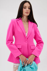 PRETTY IN PINK FITTED BLAZER