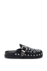 AZALEA WANG TURIN BLACK METAL EMBELLISHMENT FLAT