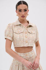 EVERY BIT OF PRETTY TWEED BUTTON DOWN