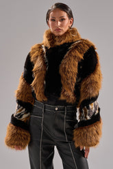 TWISTER PATCHWORK FAUX FUR