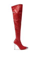 UNA RED STILETTO BOOT