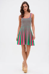 GIRLY POP STRIPE MINI DRESS