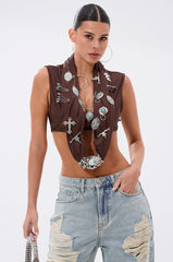 SO BLESSED COWL NECK BLOUSE