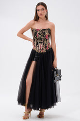 ROYAL TULLE TRIM CORSET TOP