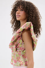 DECADENT FLORAL BROCADE BLOUSE