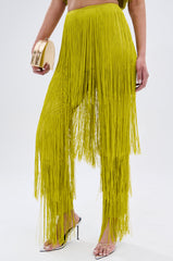 OH SO FRINGE PANTS IN GREEN