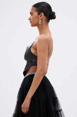 SAMMI FAUX LEATHER CORSET