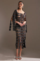 ONLY ONE OF ME RHINESTONE MIDI DRESS