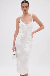 IRIS FLORAL MIDI DRESS