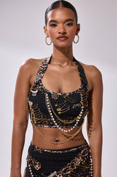 FEELING EXTRA MESH TOP WITH BEADS