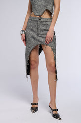 CALLING MY NAME SKIRT IN GRAY