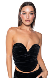 STRETCH LINEN RED CORSET