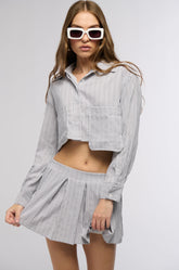 LEAVE IT BETTER BUTTON DOWN BLOUSE