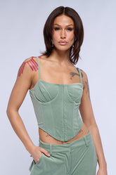 OLIVIA CROPPED CORSET TOP