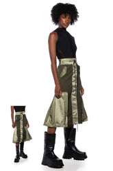 QUINCY COLOR BLOCKED MIDI SKIRT