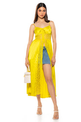 ZANE MAXI CORSET TOP IN YELLOW