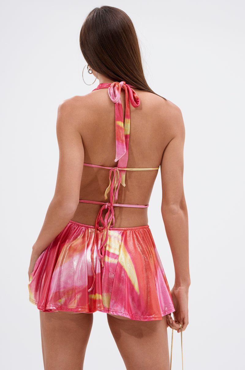 YOU WISH PRINTED MINI DRESS