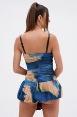 IN A MOOD PRINTED MINI DRESS