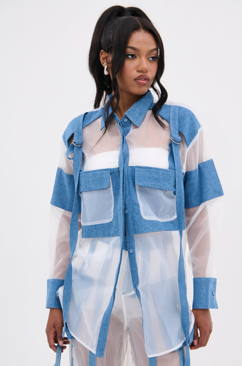 CELINE BUTTON DOWN TOP