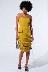 ASH STRAPLESS CARGO MAXI DRESS