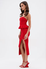 KIKI MIDI DRESS IN RED