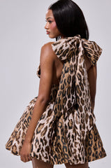 PRINT OF THE SEASON BUBBLE MINI DRESS