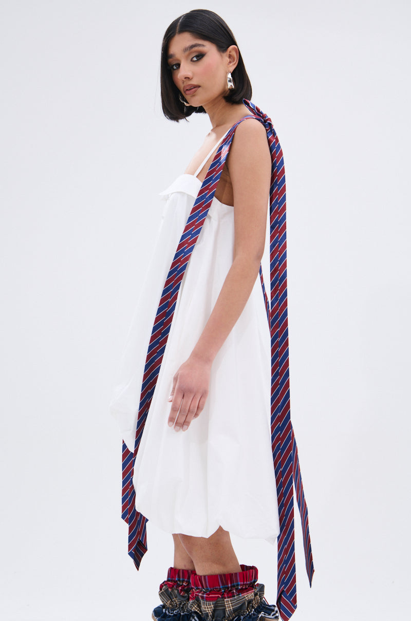 OFFICE SIREN POPLIN MINI DRESS