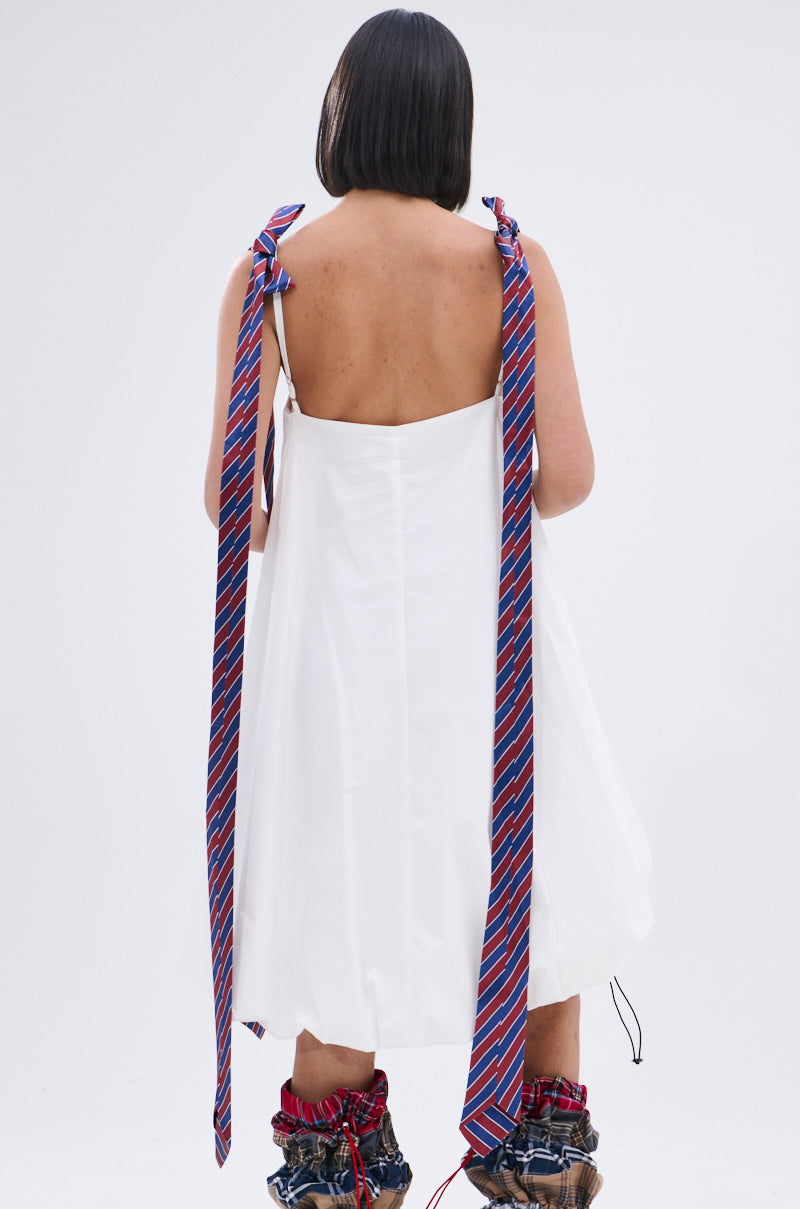 OFFICE SIREN POPLIN MINI DRESS